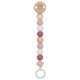 Schnullerkette Herz-rosa