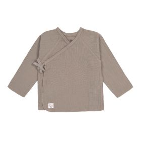 Baby Wickelshirt - Bio Baumwolle, Taupe, Grau