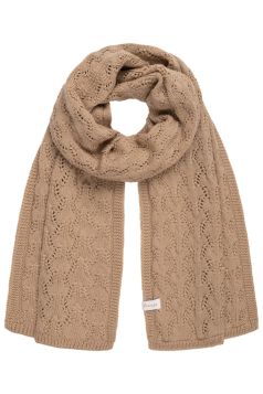 Leevje - Strickschal aus Merinowolle - coffee