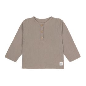 Baby Langarmshirt - Bio Baumwolle, Taupe, Grau