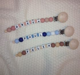 Schnullerkette mit Wunschname