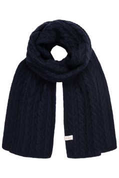 Leevje - Strickschal aus Merinowolle - navy