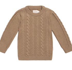 Leevje - Strickpullover aus Merinowolle - walnut