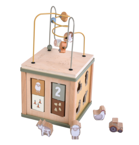 Holz-Aktivitäten-Würfel Little Farm FSC