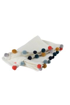 Pompom Decke Lama