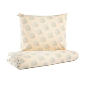 Bettbezug Gitterbett Blue Gatsby-Creme - Nobodinoz