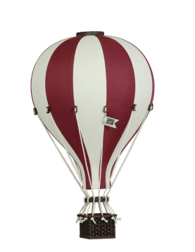 Deko Heißluftballon- Large   bordeaux/weiß-large