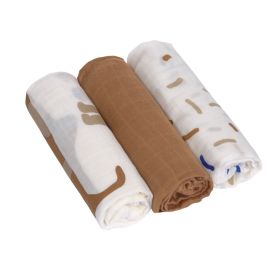 Mulltücher 3er Set 80 x 80 cm -Royal Blau