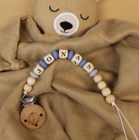 Schnullerkette mit Wunschname "Jonas"