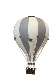 Deko Heißluftballon-medium grau/vanille