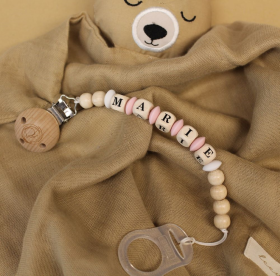 Schnullerkette mit Wunschname "Marie"