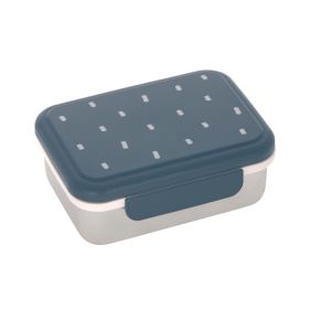 Kinder Brotdose Edelstahl - Lunchbox, Dunkelblau