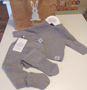 Ripped Jumper grey aus Merinowolle - 62