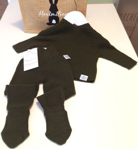 Ripped Jumper green  aus Merinowolle - 62
