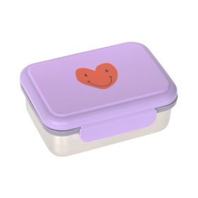 Edelstahl Lunchbox, Herz Lila