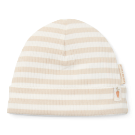 Babymütze Stripe Sand/White Größe 2 / 3-6 Mon