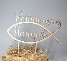 Caketopper - Zur Kommunion Fisch