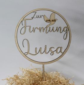 Caketopper - Zur Firmung rund