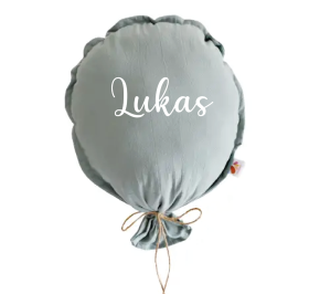 Stoffballon-Wanddekor mit Wunschname-Minze