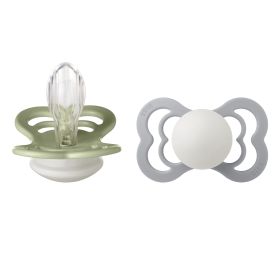 2er Packung Schnuller - Sage & Cloud Night Silicone - BIBS Supreme