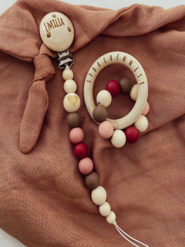 Personalisierte Schnullerkette "Emilia"