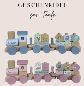 Zug zur Taufe- Little Dutch, personalisiert