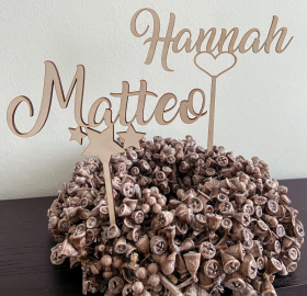 Cake Topper – mit Wunschname - Storchennest