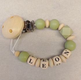 Schnullerkette mit Namen "Leon2"