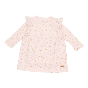 Langärmeliges Kleid mit Rüschen Little Pink Flowers