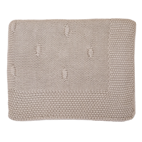 Strickdecke aus Bio-Baumwolle-Stone