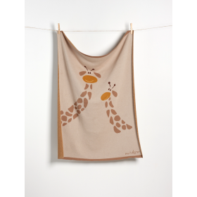 Giraffen-Decke Bio-Baumwolle GOTS 80 x 100 cm